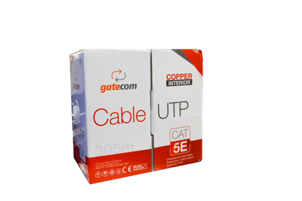 CABLE UTP FLEXIBLE INTERIOR CAT 5E 100% COBRE GATECOM 305M  SP-132